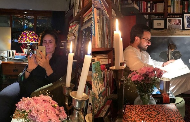 mumbai, Kareena Kapoor , busy reading mobile, books ,Saif ,getting viral, social media