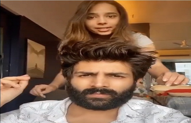 mumbai,Karthik Aryan, actor shared , funny video ,showing him, beating his sister , lockdown