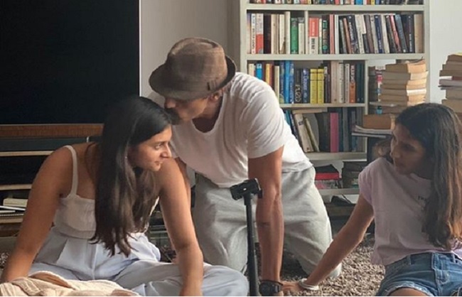 mumbai, Arjun Rampal, returned to Mumbai ,amid lockdown, photo shared ,both daughters