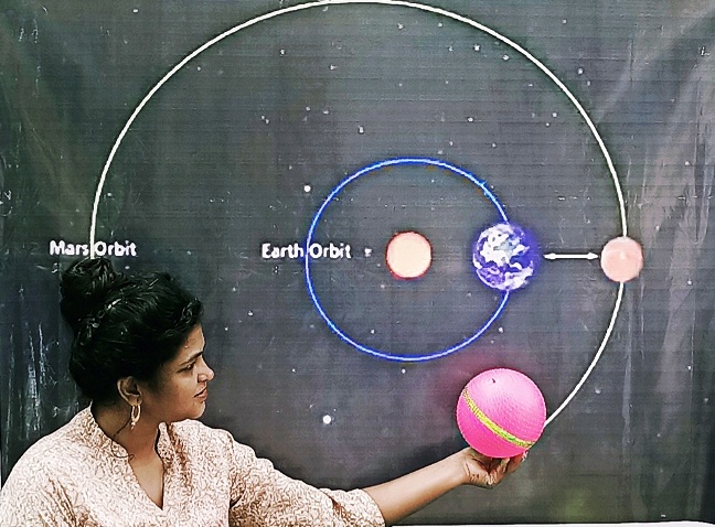 bhopal,October 13, Mars, Earth and Sun,come in a straight line