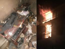 Bhopal, Shop fire, behind state BJP office, burning goods ,worth lakhs