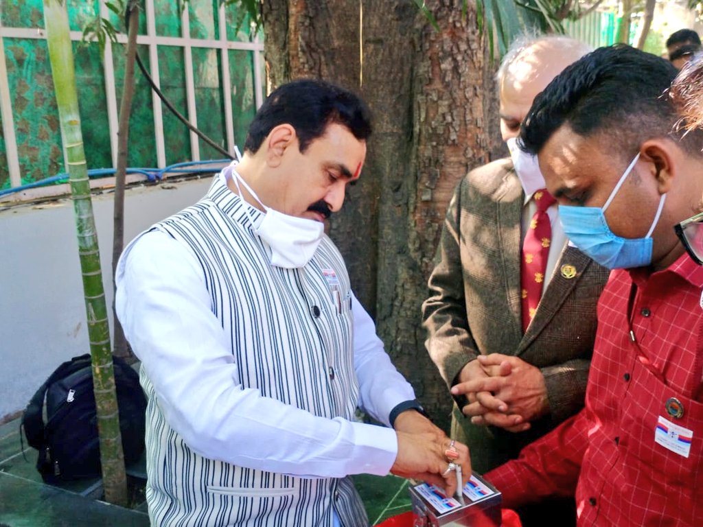 bhopal, Home Minister, Narottam Mishra, appealed common people ,army