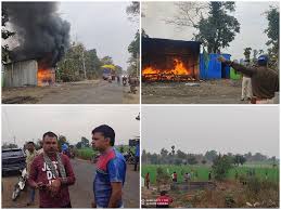 Sehore, Villagers angry, over assault, driver-cleaner, burnt check post 