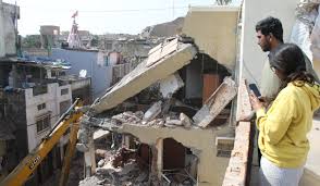 Indore, Demolition continues, third day , illegal construction,ration mafia