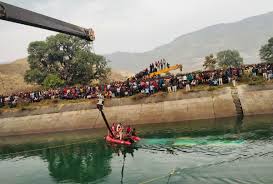 sidhi, Bus falls ,canal, 38 bodies removed 
