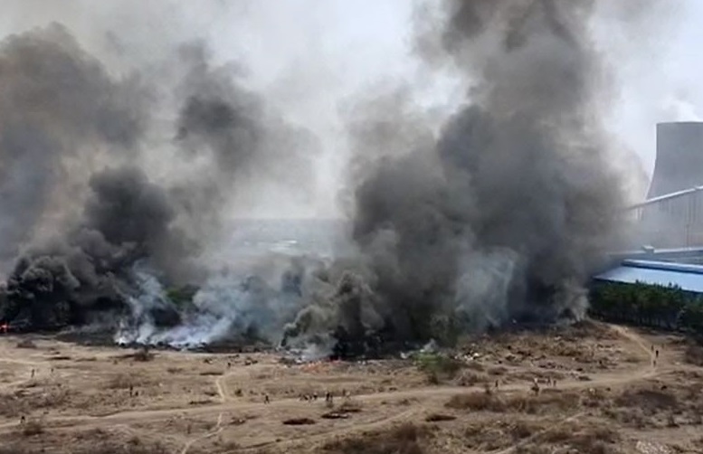 khandwa, Fire ,Sant Singaji Thermal Power Station, found after hard work