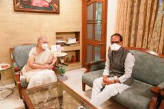 indore,Chief Minister meets, former Lok Sabha Speaker ,Sumitra Mahajan