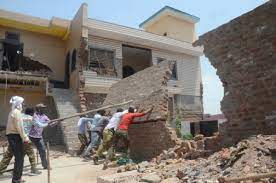 gwalior, anti-mafia campaign, ,two criminals , demolished