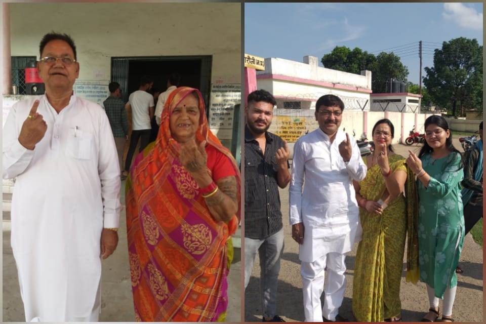 महापौर पार्षद प्रत्याशी के लिए वोटिंग हुई