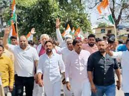 मासूम से दुष्कर्म के खिलाफ कांग्रेस का प्रदर्शन