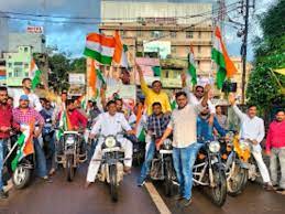 भाजयुमो ने निकाली बाइक रैली
