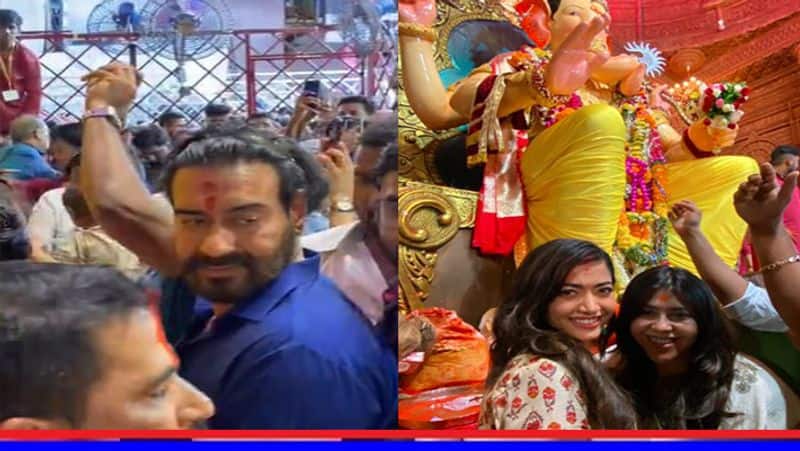 लालबागचा राजा के चरणों में अजय देवगन