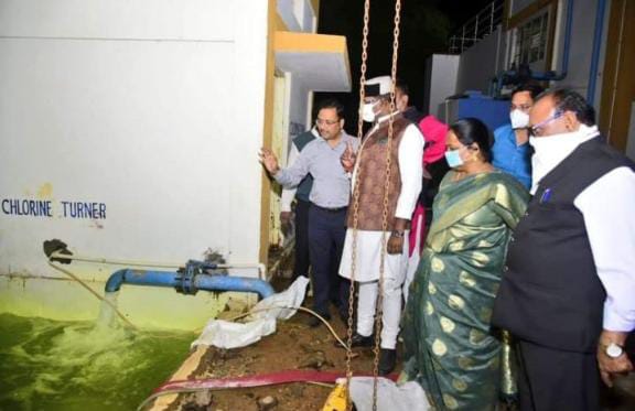 वाटर फिल्टर प्लांट से क्लोरीन गैस का हुआ रिसाव