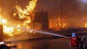 jabalpur, Massive fire , cotton warehouse