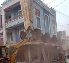 indore,Bulldozer run , illegal construction , accused of murder