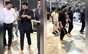 आखिर नंगे पैर क्यों नजर आए एयरपोर्ट पर राम चरण