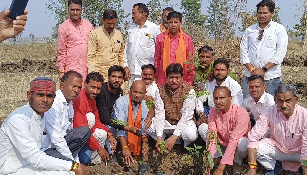 आष्टा में भाजपा कार्यकर्ताओं ने किया  वृक्षारोपण
