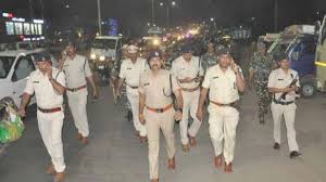 त्योहारों को लेकर फ्लैग मार्च