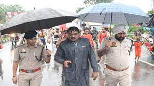 एसएसपी अजय सिंह ने किया पैदल मार्च