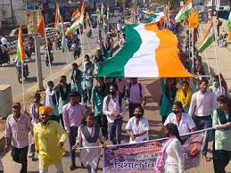 छतरपुर में ABVP ने तिरंगा यात्रा निकाली