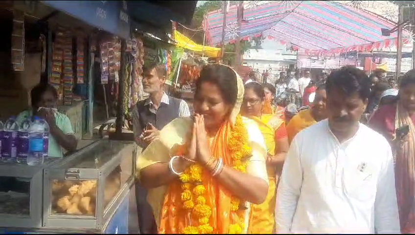 भाजपा प्रत्याशी ने निकाली जनसम्पर्क यात्रा