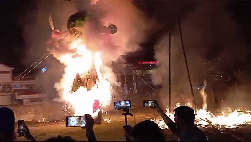 काशीपुर में धूमधाम से मनाया गया दशहरा