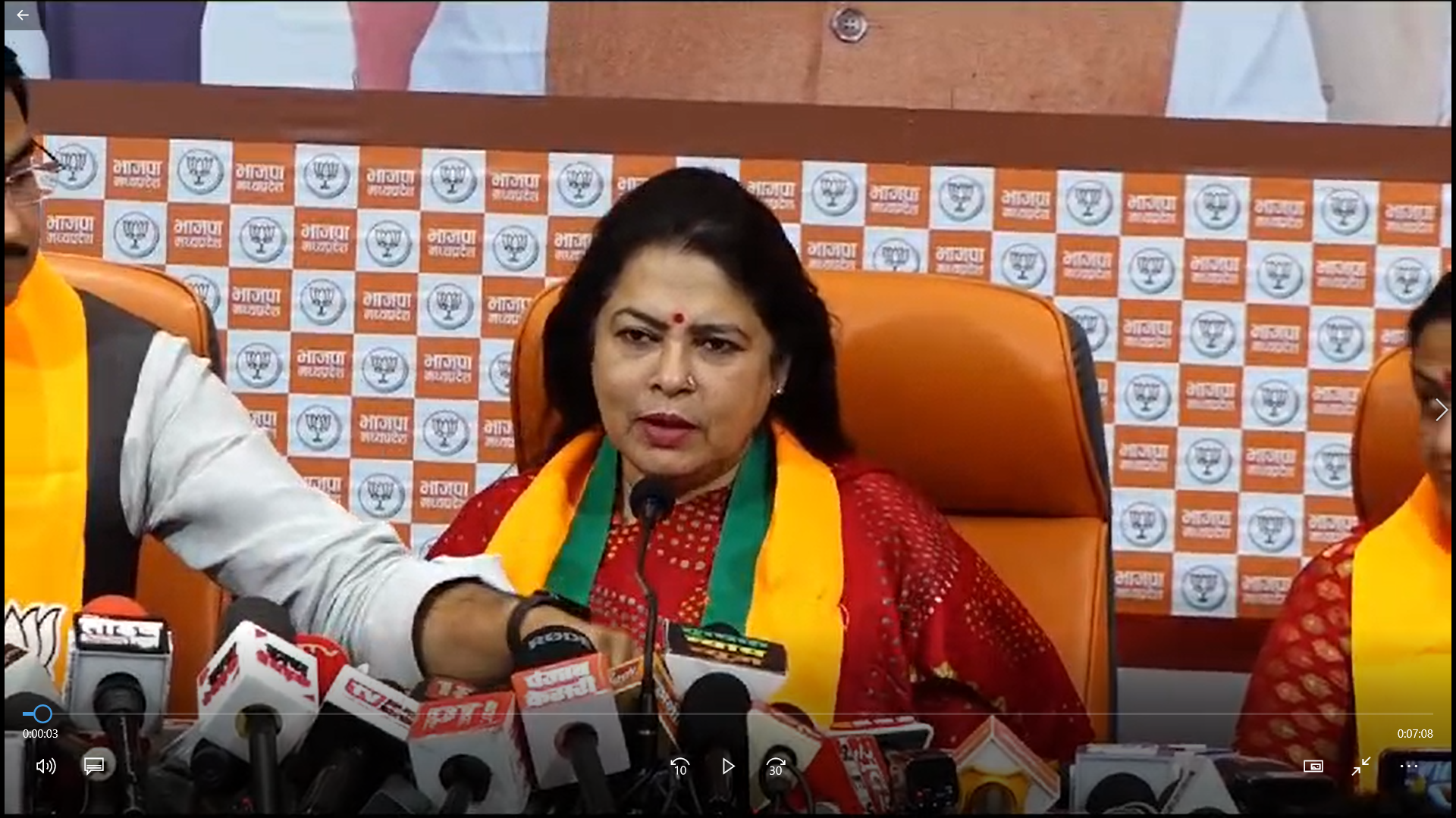 केंद्रीय मंत्री मीनाक्षी लेखी का कांग्रेस पर हमला