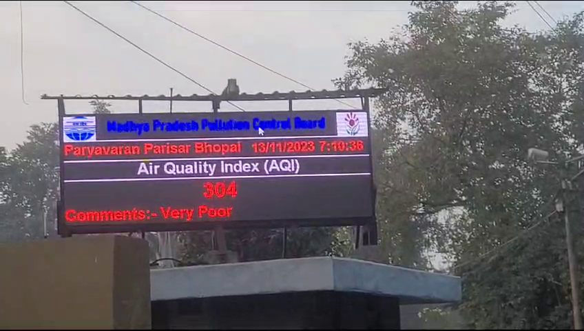 आतिशबाजी के बाद भोपाल में बड़ा प्रदूषण