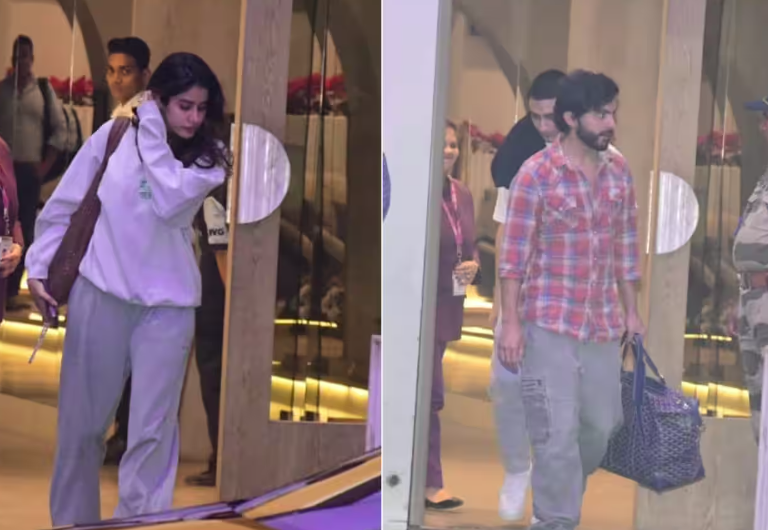 शिखर पहाड़िया साथ एयरपोर्ट में नजर आई जाह्नवी कपूर 