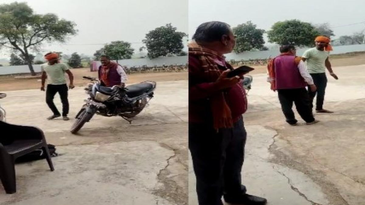 युवक ने स्कूल मे मचाया उत्पात