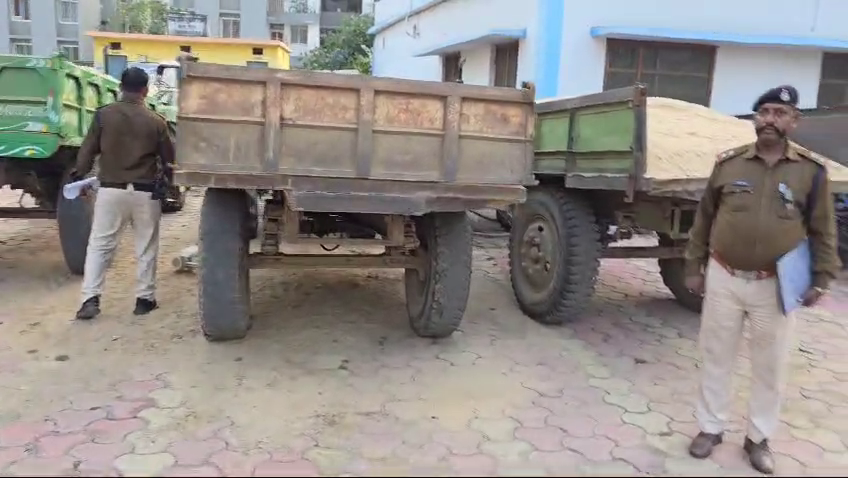 अवैध रेता उत्खनन के खिलाफ करवाई