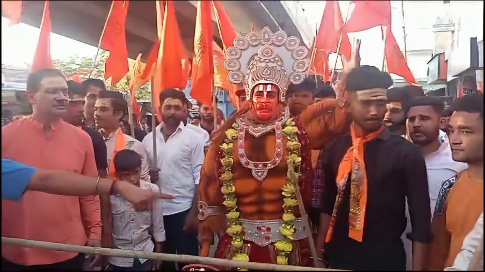 बड़ी धूमधाम से निकाली रामनवमी शोभायात्रा 