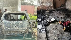 barely, Deputy SP Intelligence , residence burnt 