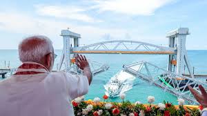 new delhi, Modi inaugurates , new Pamban Bridge