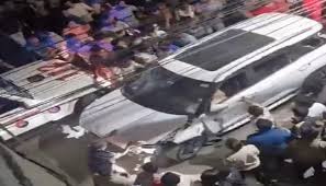 jaipur, Congress leader ,crushed 9 people 