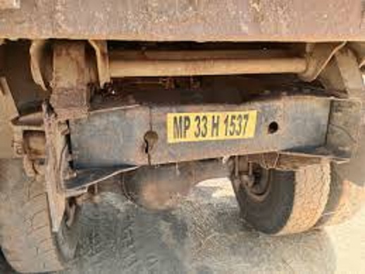 ashoknagar, Dumper hits, couple riding a bike