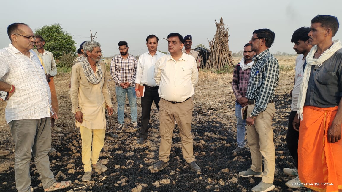 datia, 200 bigha, wheat crop burnt 