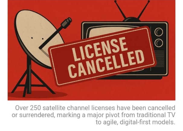 bhopal, Licenses of 250 TV channels , cancelled  