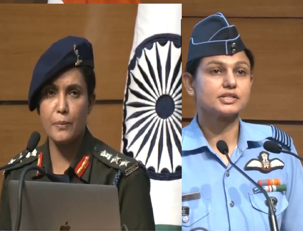 new delhi, Two female military officers ,