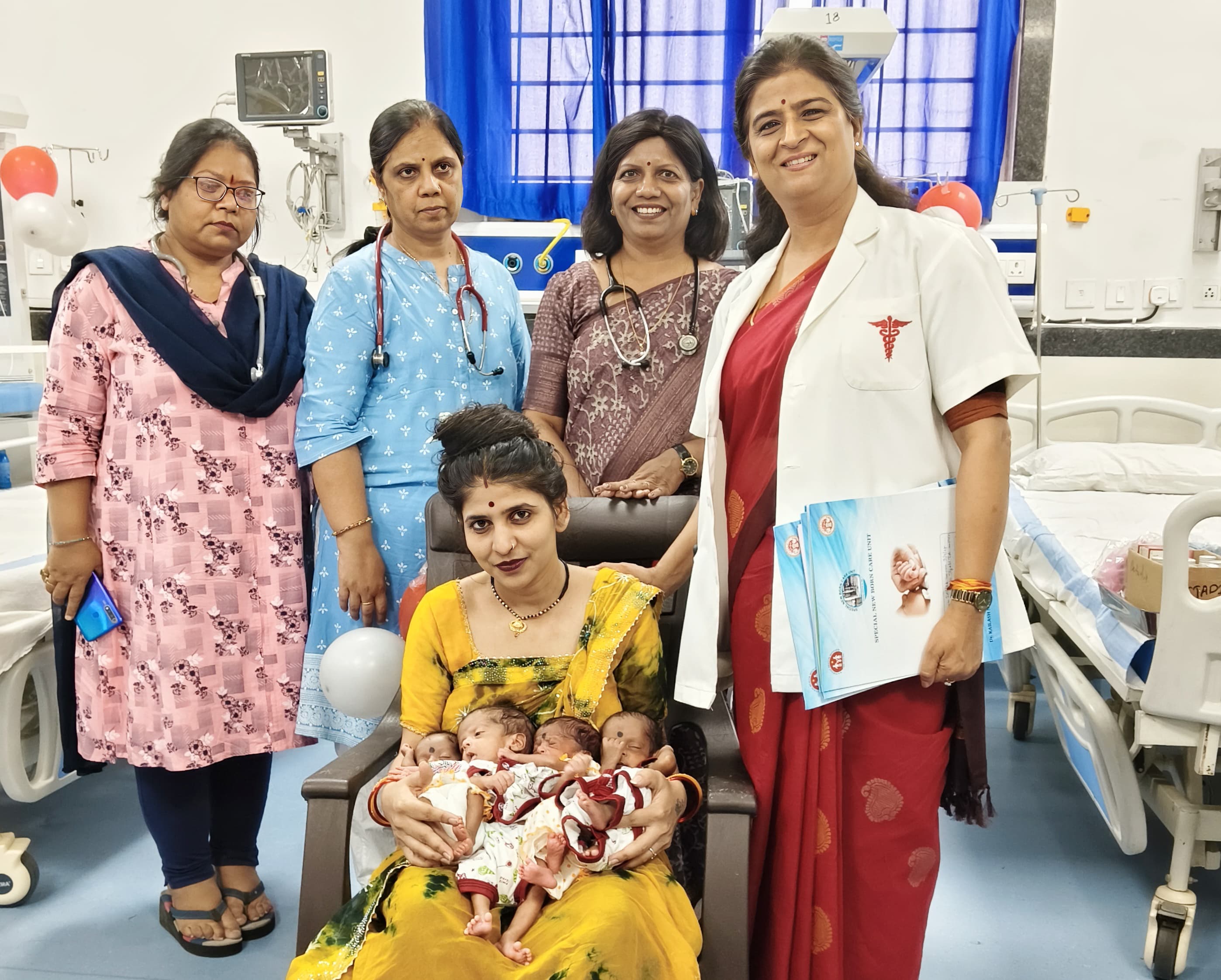 bhopal,   four premature babies, completely healthy