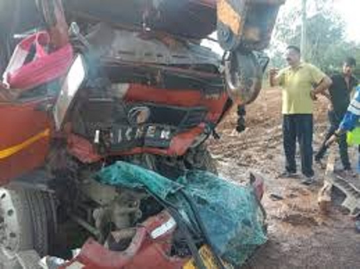   Maihar, another truck hit , roadside