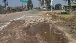 khatima,  condition of the road, connecting two states 