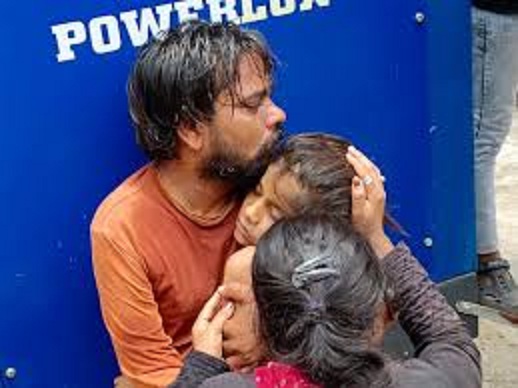 ashoknagar,Two children , Triveni