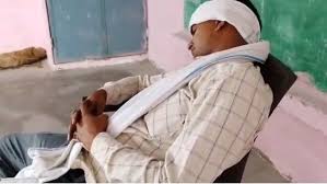chatarpur,   headmaster , seen sleeping 