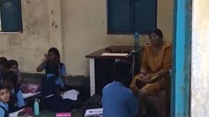 bhopal, Video of a teacher, feet massaged  