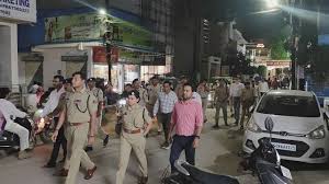 rajnandgaon, Police flag march,  Ganesh immersion