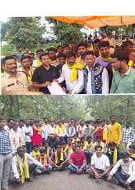 khandwa, Jayas organization protested,allotment of land