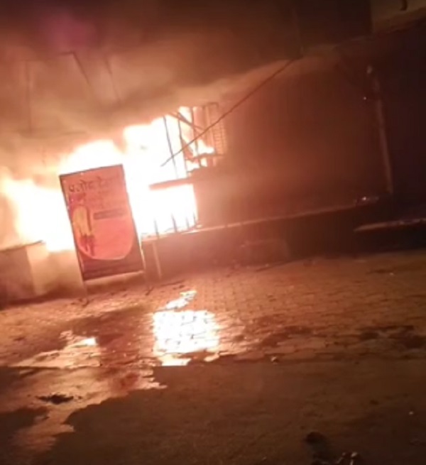agarmalwa, Three shops , gutted in the fire