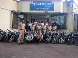 khandwa, Police arrested , motorcycle theft gang