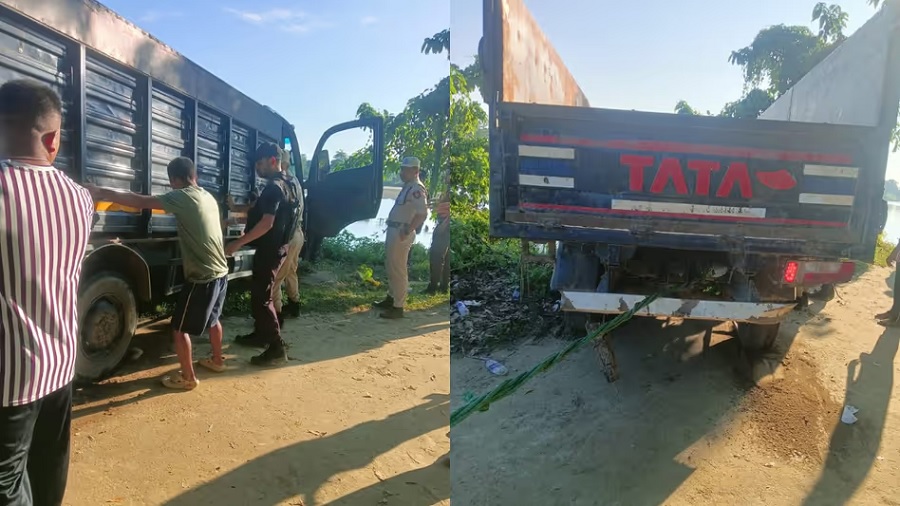 asam,Truck used in attack , Tinsukia army camp  
